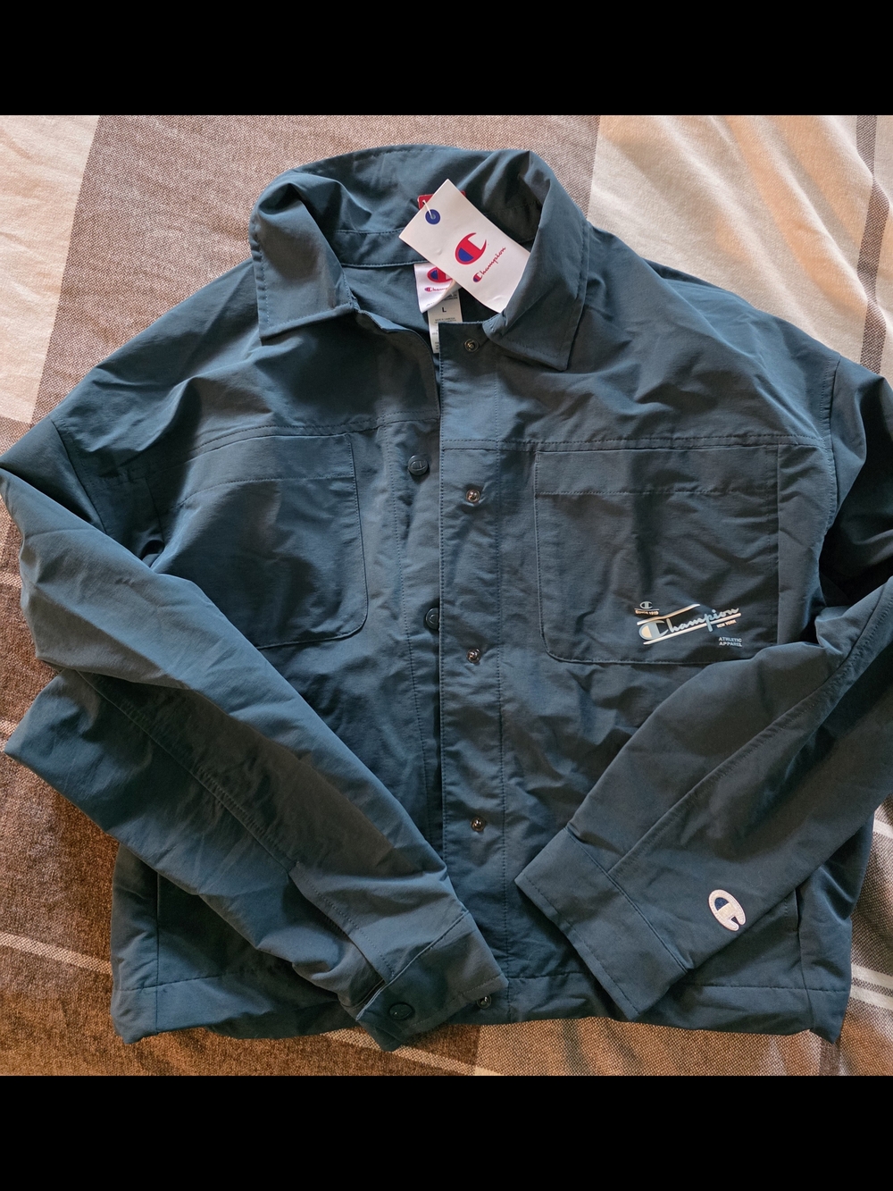 Champion Women's Teal Lightweight Button-Front Jacket - Picture 1 of 2